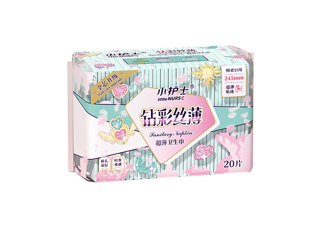 钻彩丝薄245mm20片干爽日用卫生巾